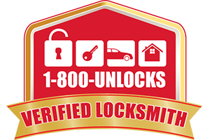 1-800-unlocks verified locksmith logo